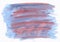Blue and red horizontal watercolor brush stripes. This hand dra