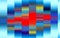 Blue red yellow silver orange pattern, abstract design, energy pattern