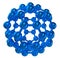 Blue reflective fulleren molecular structure