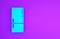 Blue Refrigerator icon isolated on purple background. Fridge freezer refrigerator. Household tech and appliances
