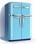 blue refrigerator isolated on white background generative assistant generated by AI