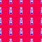 Blue Remote control icon isolated seamless pattern on red background. Vector