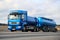 Blue Renault Premium 460 Tank Truck on the Road