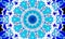 Blue repetitive mandala Art with many abstract patterns