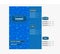 blue Restaurant menu, template design. Food flyer flat design