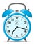 Blue retro alarm clock