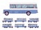 Blue retro bus