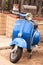Blue retro Vespa moped