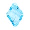 Blue Rhombus Ice Shaped Element for Game and Web Design Vector Illustration