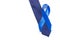 Blue ribbon. Awareness prostate cancer of men health in November. Blue ribbon, fashion tie isolated on white background