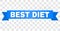 Blue Ribbon with BEST DIET Text