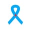 Blue ribbon with a drop of blood, ribbon diabetes awareness. Modern style logo illustration for november month awareness campaigns