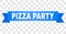 Blue Ribbon with PIZZA PARTY Text