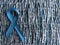 Blue ribbon for prostate cancer awareness campaign