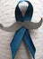 Blue ribbon for prostate cancer awareness campaign