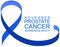 Blue ribbon symbol and text prostate cancer awareness month. November is mens health awareness month