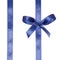 Blue ribbons with bow