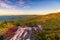 Blue Ridge Mountains landscape at Linn Cove Viaduct and Grandfather Mountain