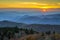 Blue Ridge Parkway Autumn Sunset over Appalachian Mountains