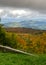 Blue Ridge Parkway Guard Rail in Fall Vertical