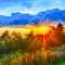 Blue Ridge Parkway summer Appalachian Mountains Sunset West