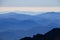 Blue ridges of Low Tatra National Park from High Tatra Slovakia