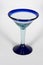 Blue rimmed martini