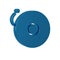 Blue Ringing alarm bell icon isolated on transparent background. Alarm symbol, service bell, handbell sign, notification