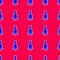 Blue Ringing bell icon isolated seamless pattern on red background. Alarm symbol, service bell, handbell sign