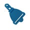 Blue Ringing bell icon isolated on transparent background. Alarm symbol, service bell, handbell sign, notification