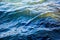 Blue ripple wave sea