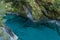 Blue River at Blue Pools track. South Island,New Zealand. Blue pool track is a short walk from State Highway 6, Haast Pas