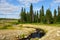 Blue river and blue sky in SyÃ¶te, Northern Finland