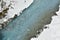 Blue River snow abstract background Biei hokkaido Japan