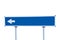 Blue Road Arrow Sign Isolated Guide Post