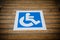 blue road marking for disabled and invalid parking