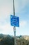 A blue road sign that reading `Report drunk drivers, call 911` in San Francisco, California - United states of America aka USA