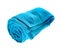 Blue rolled towel