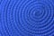 Blue rope or thread spiral or swirl background