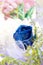 Blue rose in gift flowers