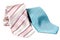 Blue and rose ties