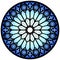 Blue rose window