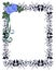 Blue Roses Ornamental Invitation Border