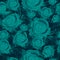 Blue roses, seamless pattern