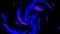 Blue Rotating Spiral on a Black Background