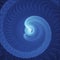 Blue Rotating Swirls. Abstract Spiral Background