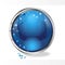 Blue Round Aqua glossy Web Button Templatete