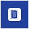 Blue Round Button for App, build, developer, program, script Glyph icon