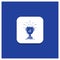 Blue Round Button for award, trophy, win, prize, first Glyph icon