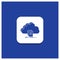 Blue Round Button for cloud, access, document, file, download Glyph icon